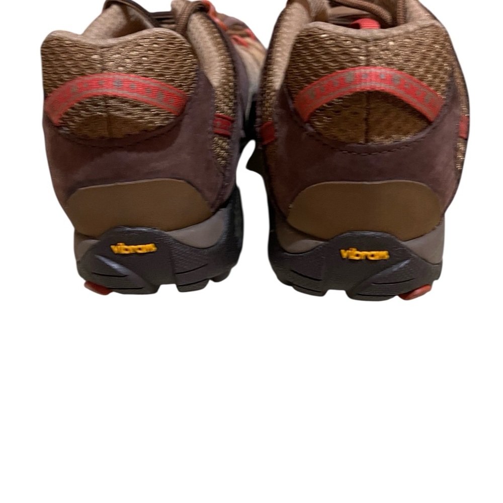 Like New womens Merrell Air Cushion Brown Orange Tan Vibram Hiking Shoes Size 8 - Picture 8 of 10